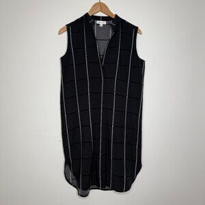 Prologue | Window Pane Gray Plaid Shirt Dress - S